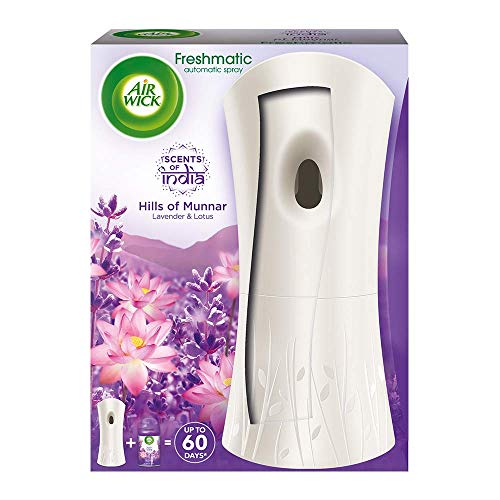 Airwick Freshmatic 'Scents of India' Air-freshner Complete Kit [Machine + Hills of Munnar refill - 250 ml] Perfumes